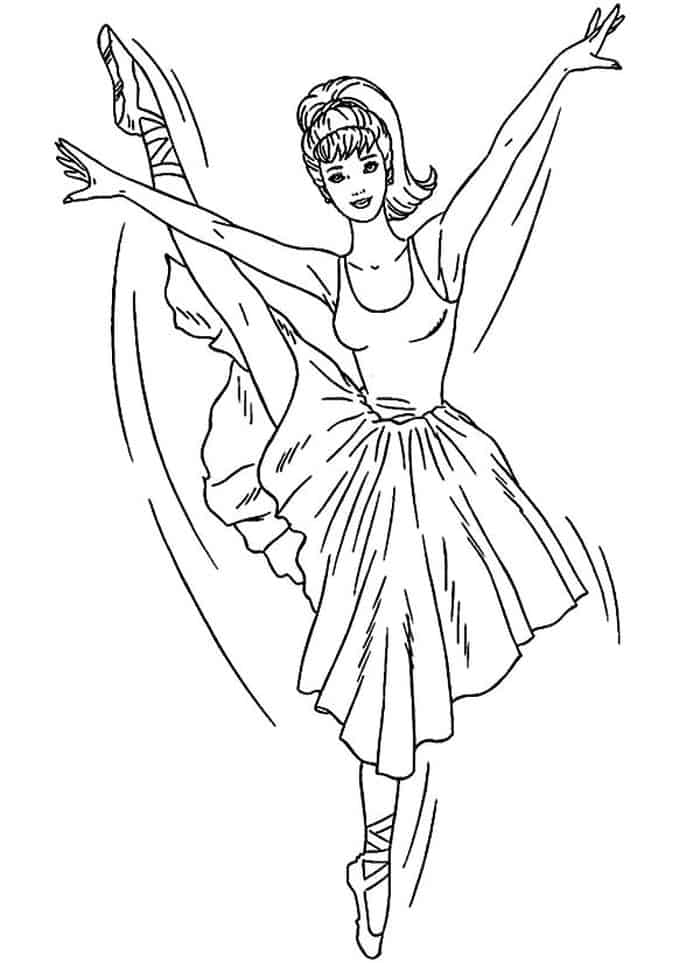 Barbie Ballerina Coloring Pages
