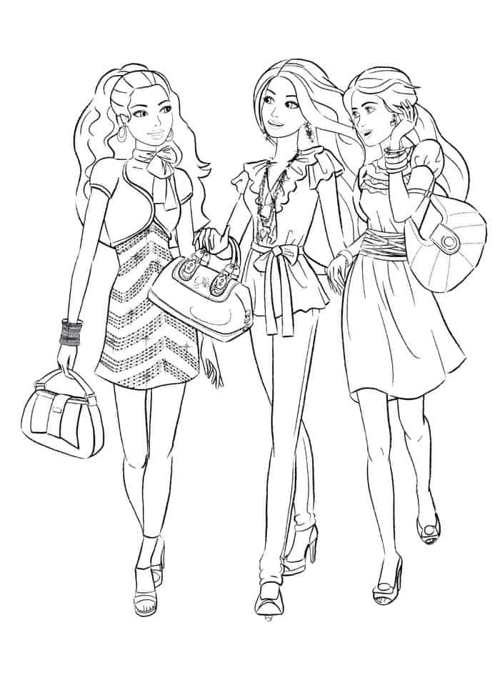 Barbie Free Coloring Pages