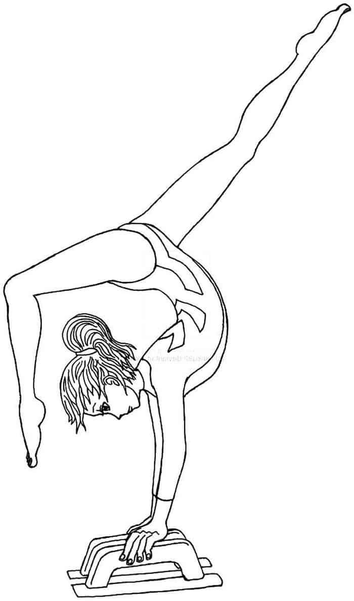 Barbie Gymnastics Coloring Pages