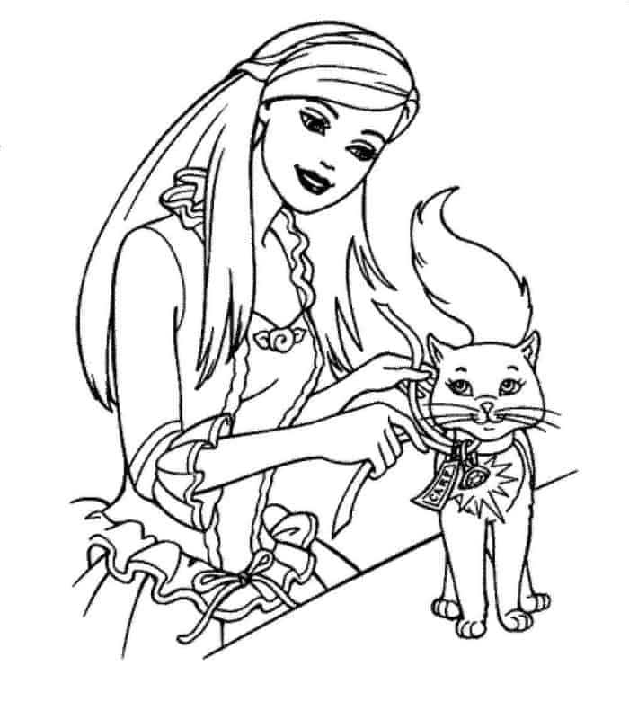 Barbie Pets Coloring Pages