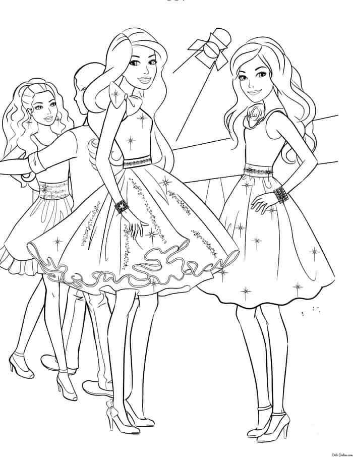 Barbie Princess Charm School Coloring Pages