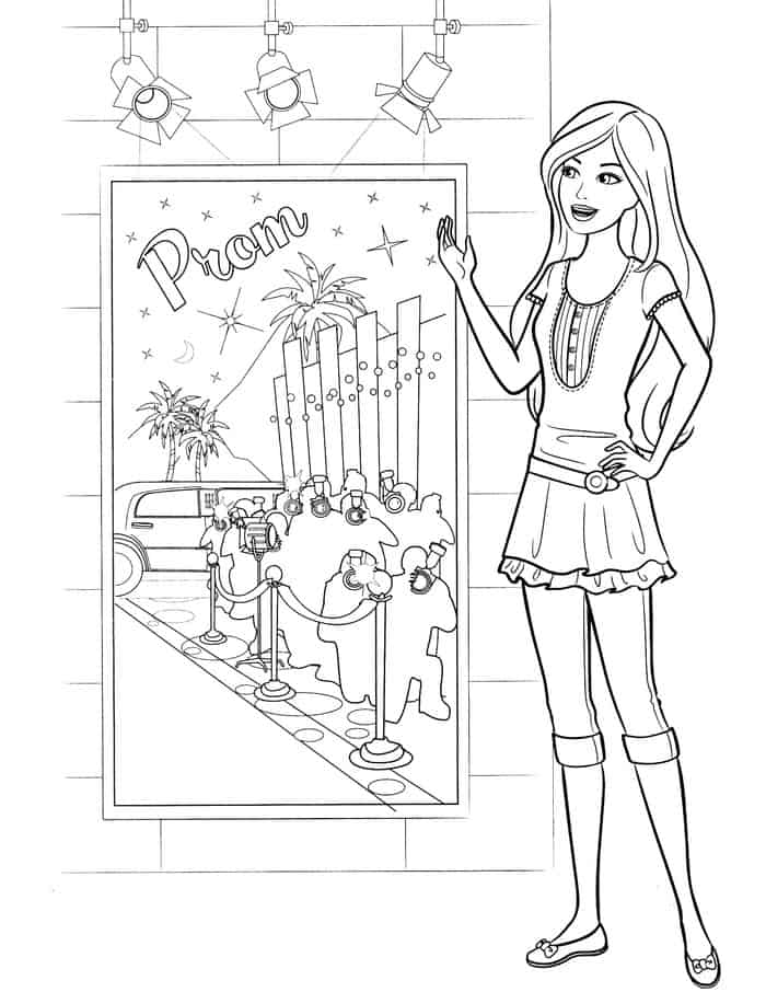 Barbie Printable Coloring Pages