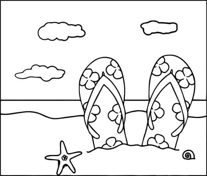 Beach Summer Coloring Pages
