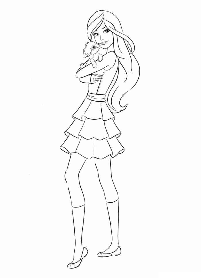 Beautiful Barbie Coloring Pages