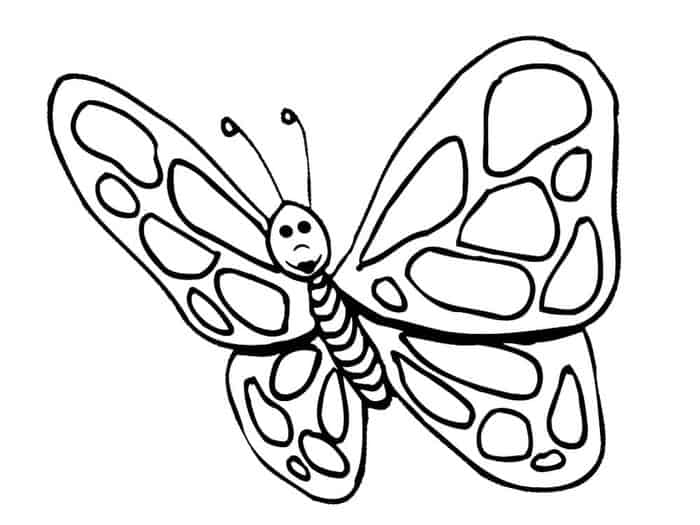 Butterfly Coloring Pages Easy