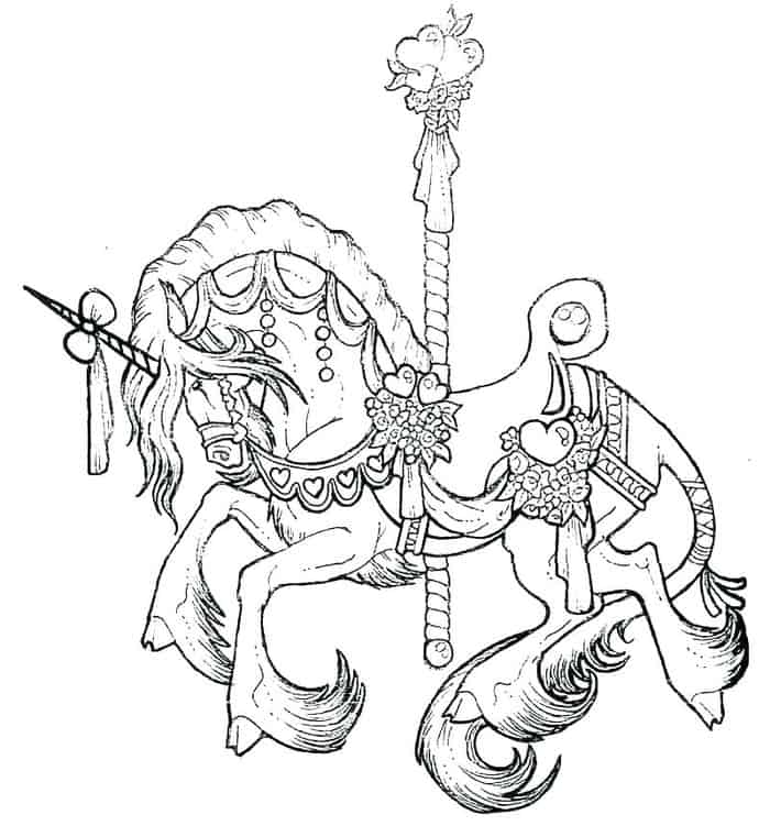Carousel Horse Coloring Pages