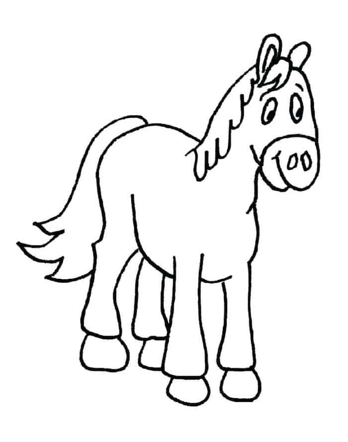 Cartoon Horse Coloring Pages