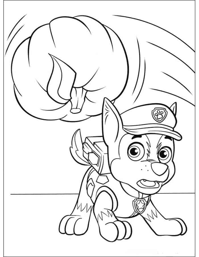 Chase Paw Patrol Coloring Pages