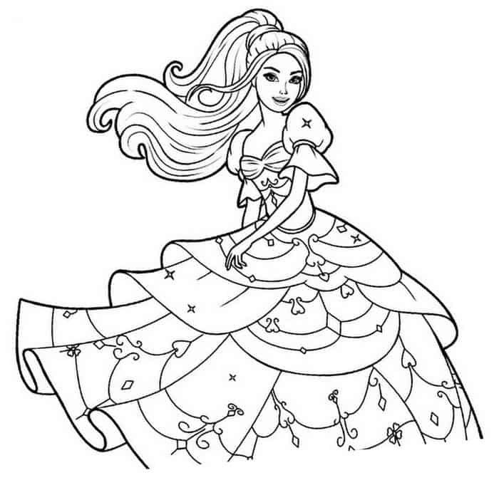Coloring Pages Barbie Princess