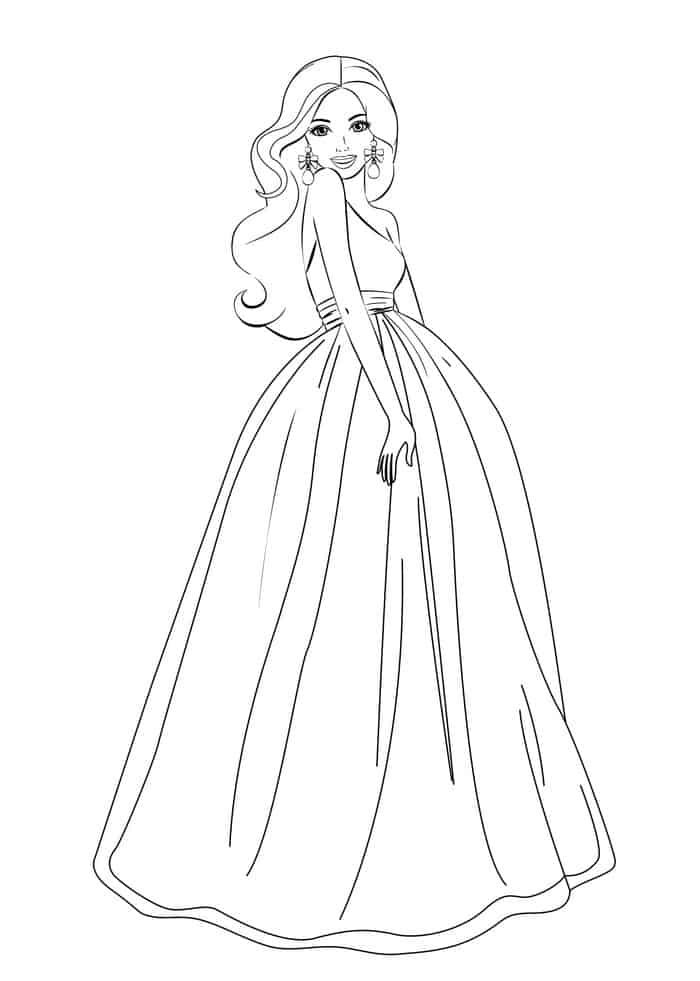 Coloring Pages For Girls Barbie