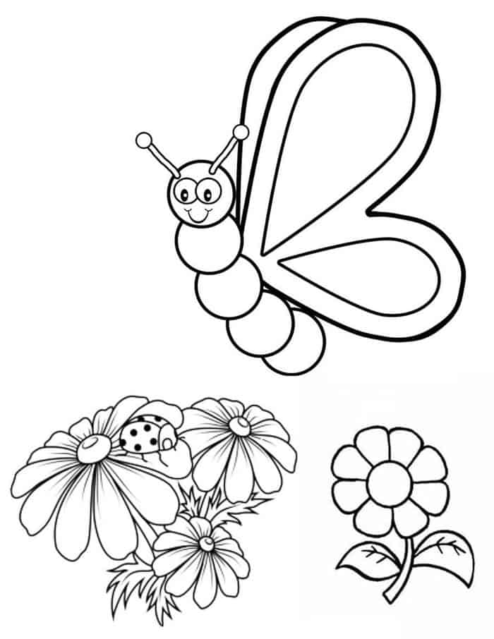 Coloring Pages For Kids Printable Butterfly