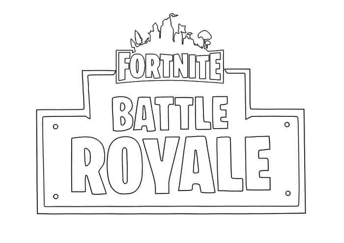 Cool Logo fortnite coloring pages printable