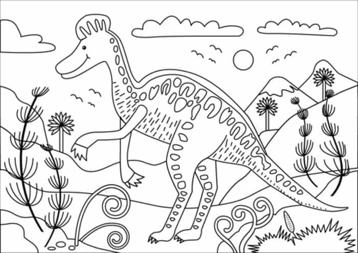 Corythosaurus Preschool Dinosaur Coloring Pages