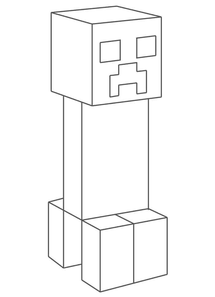 Creeper Minecraft Coloring Pages