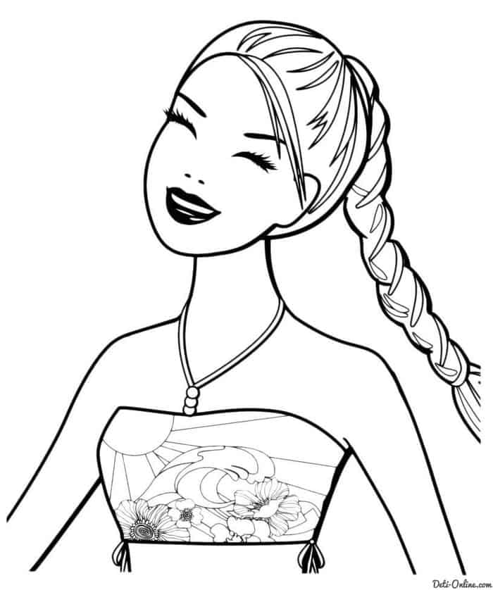 Cute Barbie Coloring Pages