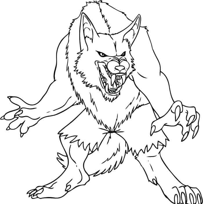 Demon Wolf Coloring Pages