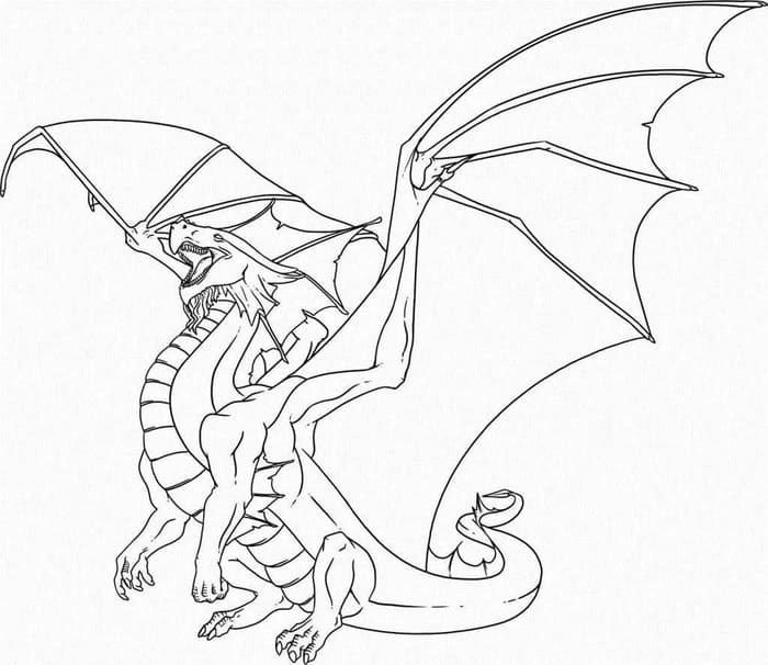 Difficult Dragon Coloring Pages
