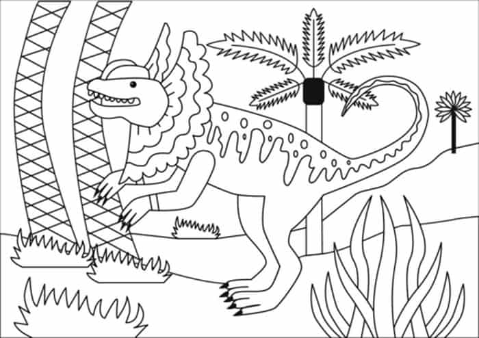 Dilophosaurus Jurassic World Dinosaur Coloring Pages