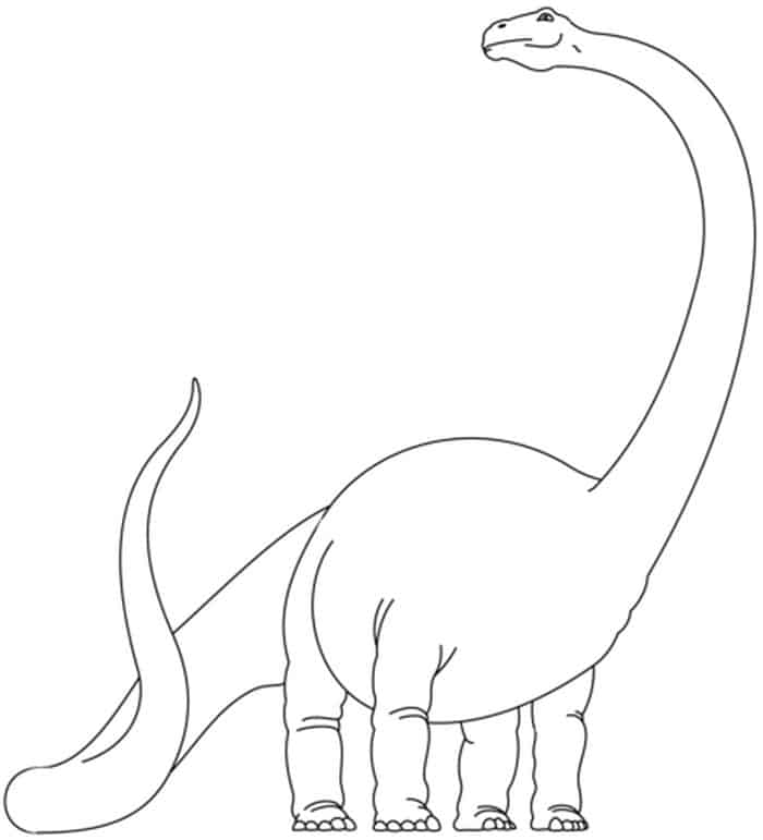 Diplodocus Dino Coloring Page