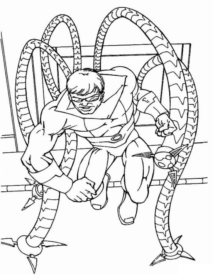 Dr Octopus coloring pages