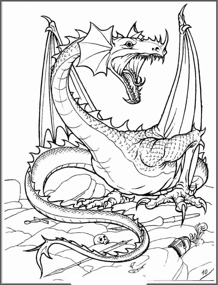 Dragon Coloring Pages For Adult