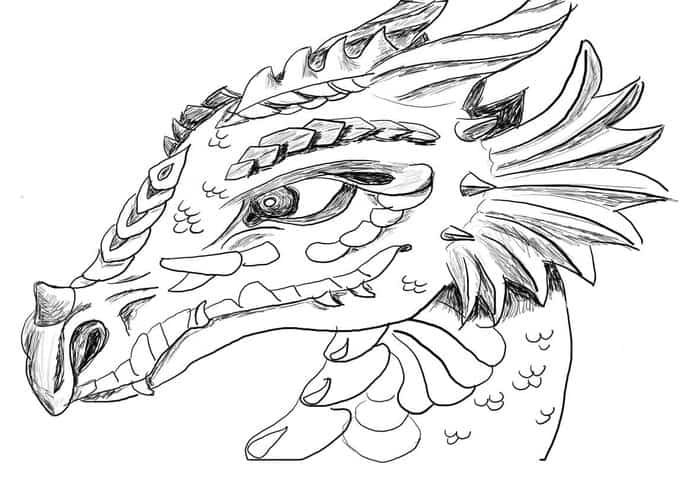 Dragon Head Coloring Pages