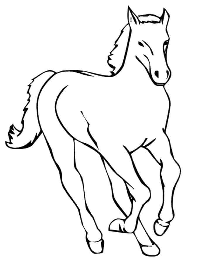 Easy Horse Coloring Pages