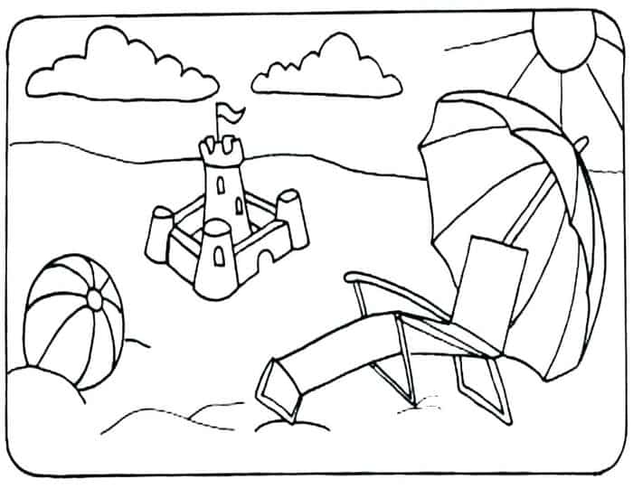 Easy Summer Coloring Pages