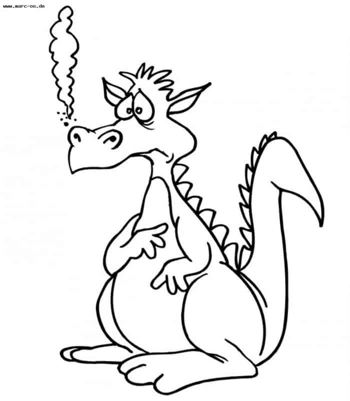Fire Dragon Coloring Pages