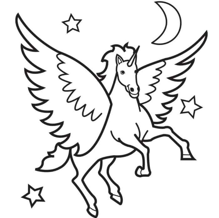 Flying Horse Coloring Pages