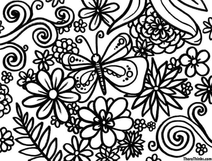 Free Printable Spring Coloring Pages For Adults