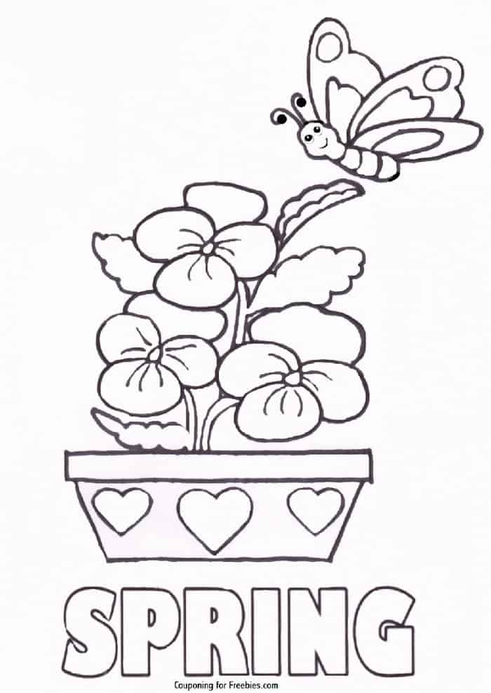 Free Spring Coloring Pages
