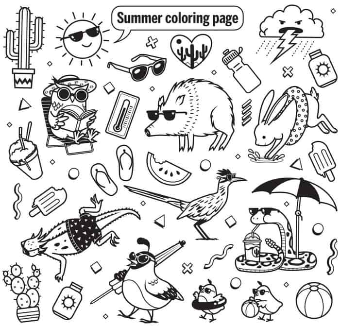 Free Summer Coloring Pages