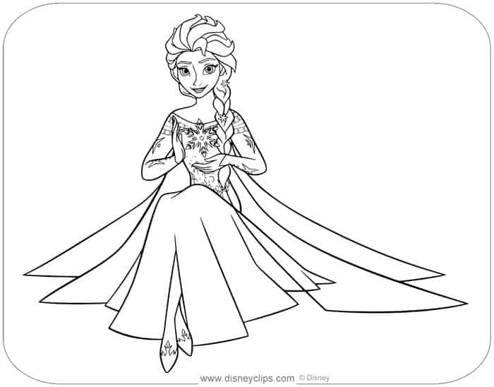 Frozen Elsa Coloring Pages