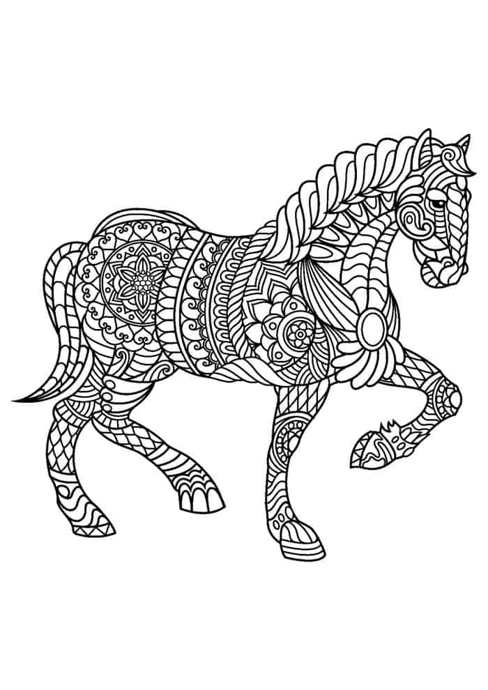 Hard Mandala Horse Images