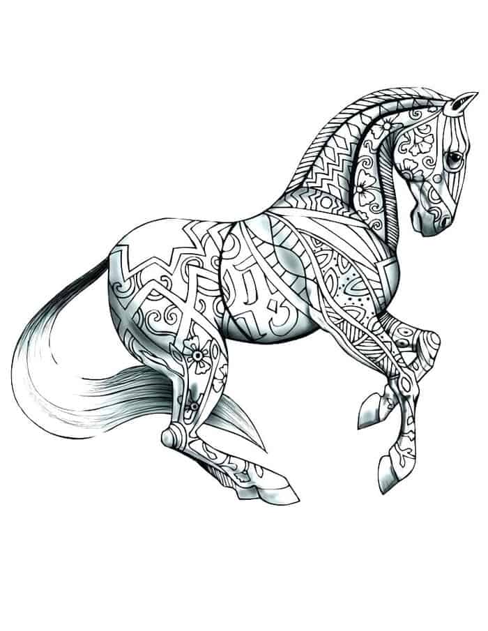 Horse Coloring Pages For Adults
