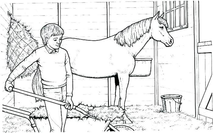 Horse Farm Coloring Pages