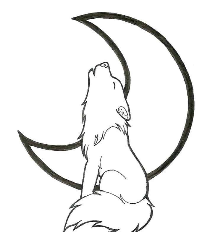 Howling Wolf Coloring Pages