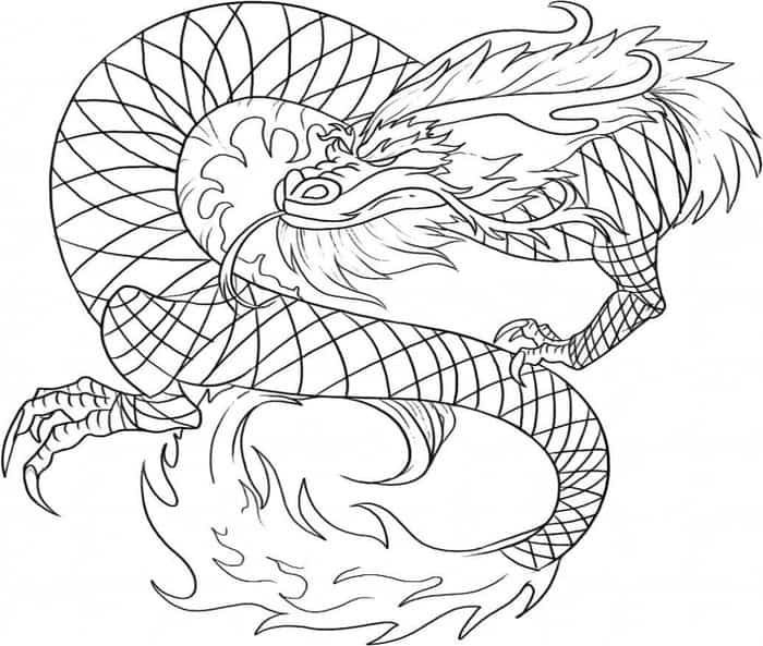 Intricate Dragon Coloring Pages