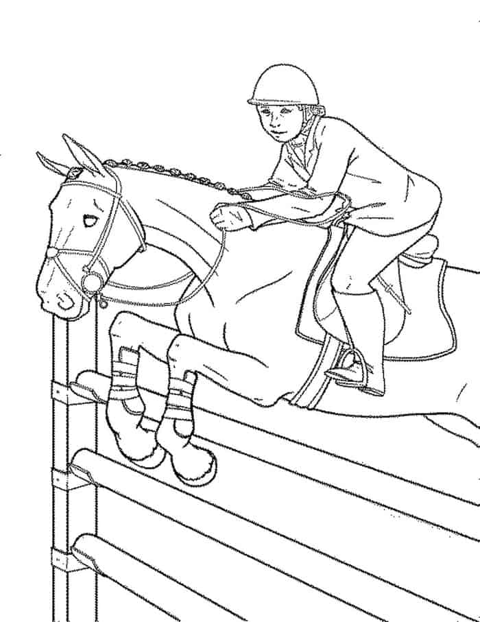 Jumping Horse Coloring Pages