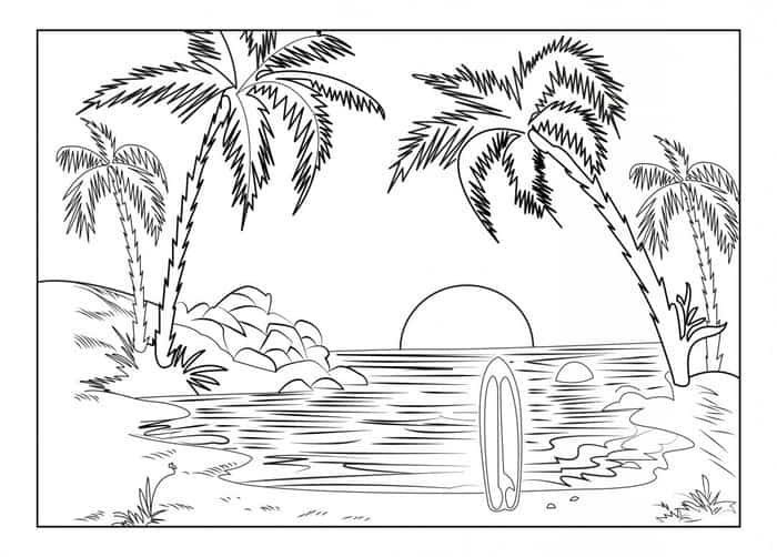 Kids Summer Coloring Pages
