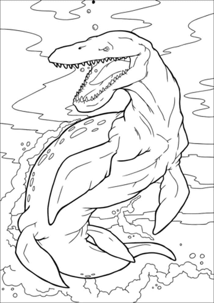 Kronosaurus Coloring Page