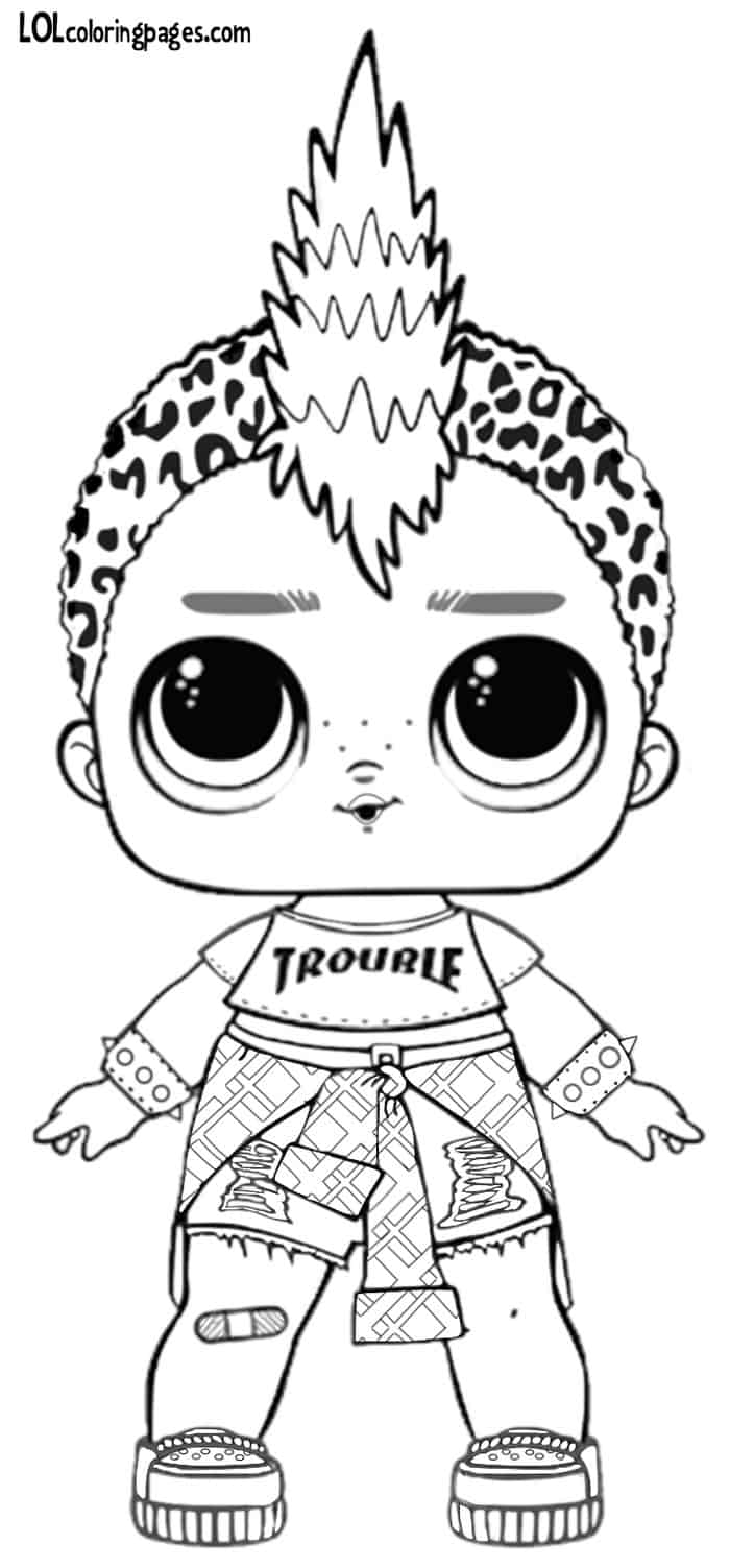 Lol Punk Boy Coloring Pages