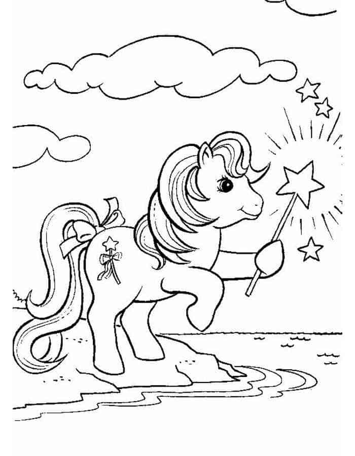 Magic Beach My Little Pony Coloring Book Pages