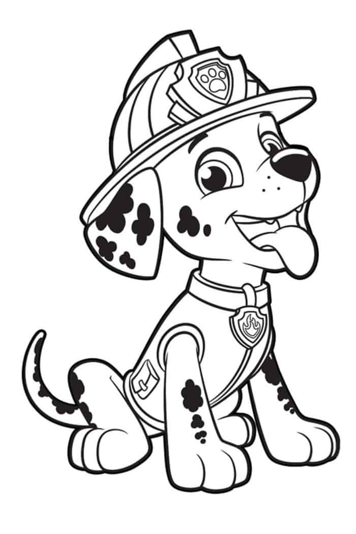 Marshall Paw Patrol Coloring Pages