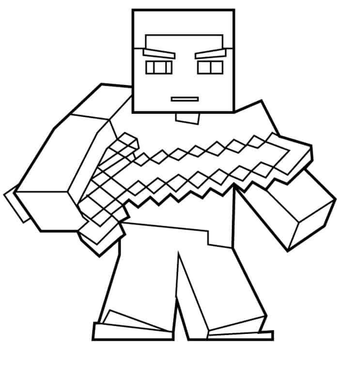 Minecraft Coloring Pages Herobrine