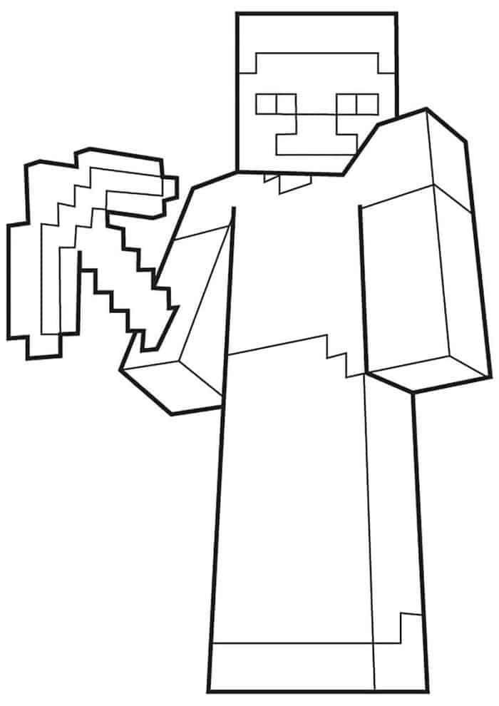 Minecraft Coloring Pages Steve