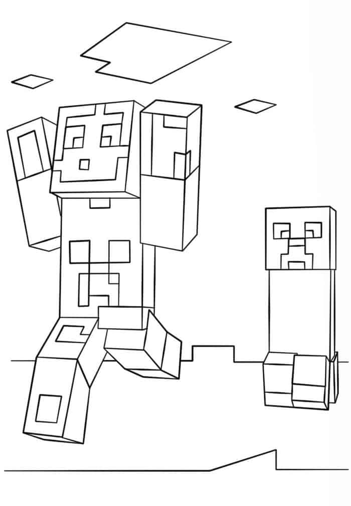Minecraft Coloring Pages Zombie