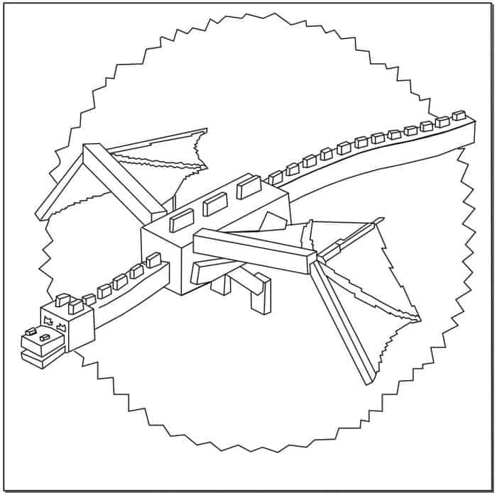 Minecraft Ender Dragon Coloring Pages