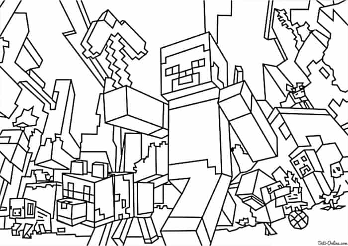 Minecraft Free Coloring Pages